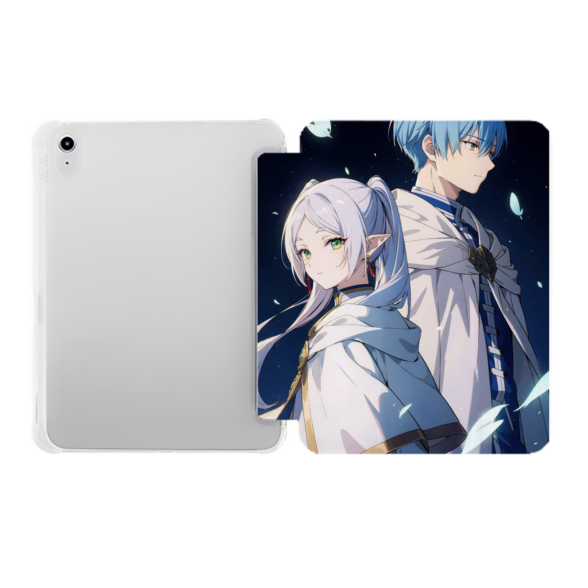 （画像用） 葬送のフリーレン Frieren IPad ケース ペン収納付き 三つ折りスタンド PUレザー×シリコン 対応機種9.5/10.5/10.9インチ